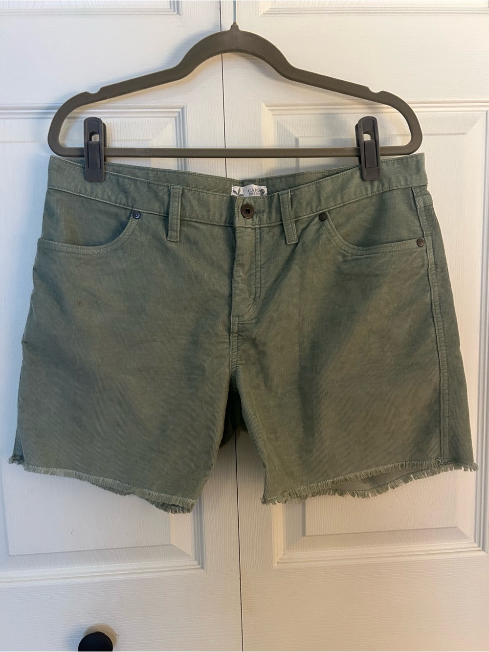 Carve Designs Women's Sage Green Corduroy Shorts